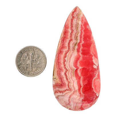 Rhodochrosite Argentina 27.35x59.6x6 mm Pear Shape Polished Gemstone LS95-05873