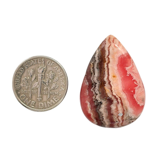 Rhodochrosite Argentina 20.85x29.6x6 mm Pear Shape Polished Gemstone LS95-05874
