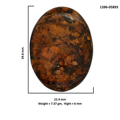 Bronzite 22.4x29.8x6 mm Oval Shape Polished Gemstone LS96-05893