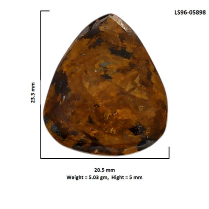 Bronzite 20.5x23.3x5 mm Heart Shape Polished Gemstone LS96-05898