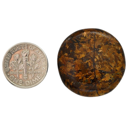 Bronzite 26.9x26.9x5.8 mm Round Shape Polished Gemstone LS96-05900