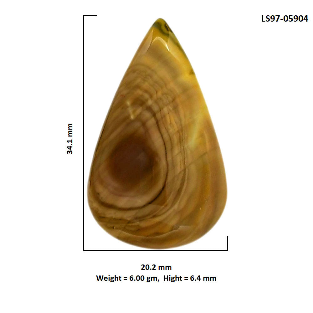 Imperial Jasper 20.2x34.1x6.4 mm Pear Shape Polished Gemstone LS97-05904
