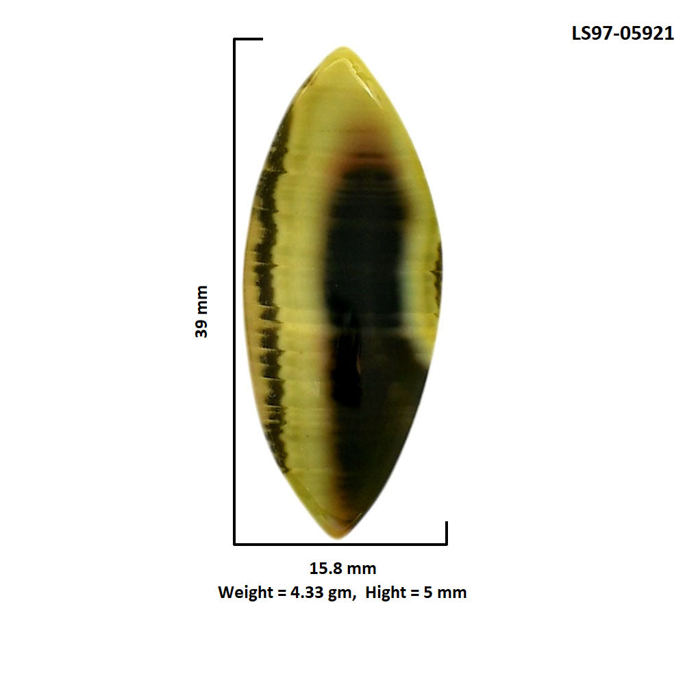 Imperial Jasper 15.8x39x5 mm Marquise Shape Polished Gemstone LS97-05921