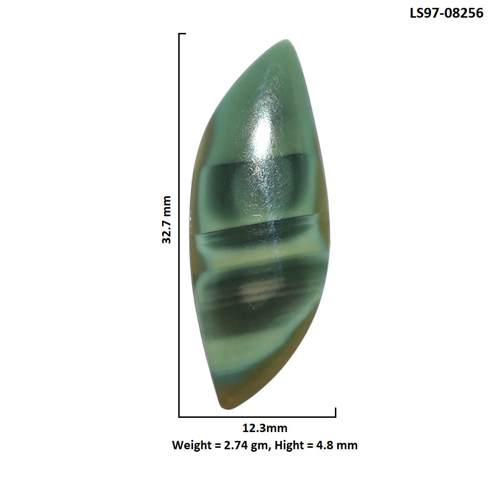 Imperial Jasper 12.3x32.7x4.8 mm Fancy Shape Polished Gemstone LS97-08256