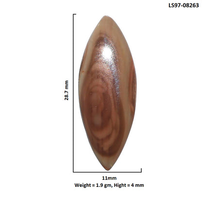 Imperial Jasper 11x28.7x4 mm Marquise Shape Polished Gemstone LS97-08263
