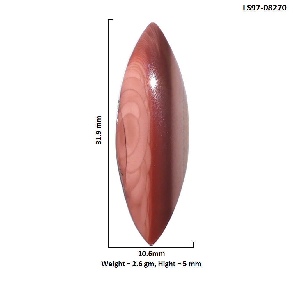 Imperial Jasper 10.6x31.9x5 mm Marquise Shape Polished Gemstone LS97-08270