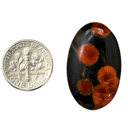 Peanut Obsidian 18.8x30.25x6.2 mm Oval Shape Polished Gemstone LS98-05977
