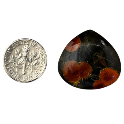 Peanut Obsidian 24x25.4x6.5 mm Heart Shape Polished Gemstone LS98-05981