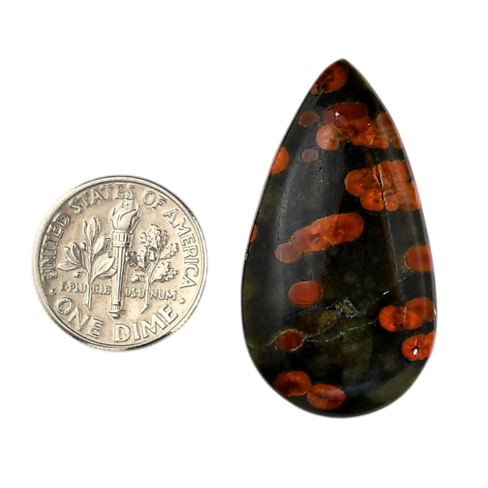 Peanut Obsidian 19.8x36.25x5 mm Pear Shape Polished Gemstone LS98-05985