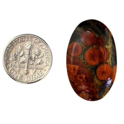 Peanut Obsidian 18x29.25x5 mm Oval Shape Polished Gemstone LS98-05988