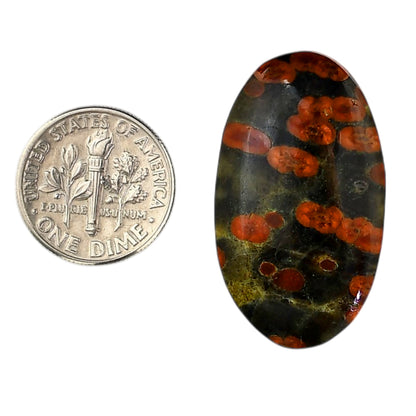 Peanut Obsidian 19x33.15x5.5 mm Oval Shape Polished Gemstone LS98-05989