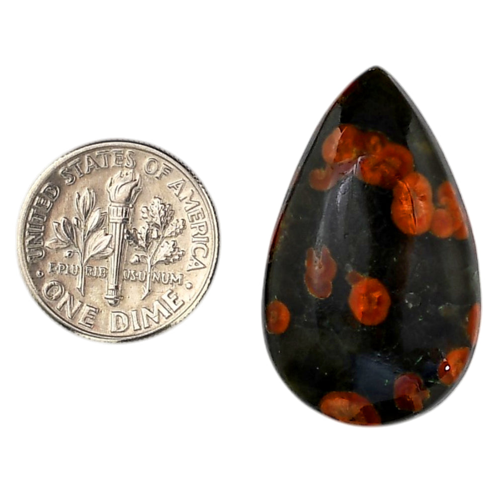 Peanut Obsidian 19x31.5x6 mm Pear Shape Polished Gemstone LS98-05990
