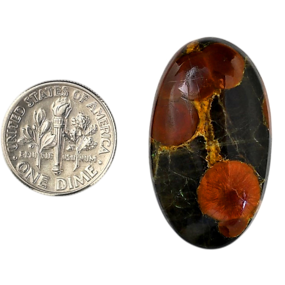 Peanut Obsidian 18.8x32.5x6 mm Oval Shape Polished Gemstone LS98-05994