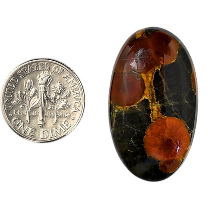 Peanut Obsidian 18.8x32.5x6 mm Oval Shape Polished Gemstone LS98-05994