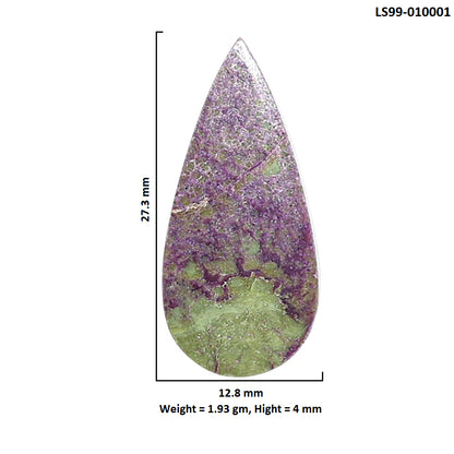 Natural Purpurite 12.8x27.3x4 mm Pear Shape Polished Gemstone LS99-010001