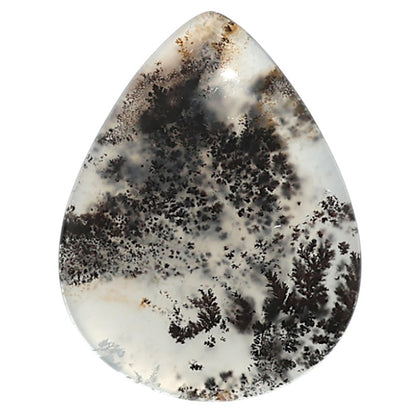 Natural Robinson Ranch Plume Agate 24x30.7x3 mm Pear Shape Polished Gemstone LS99-010005