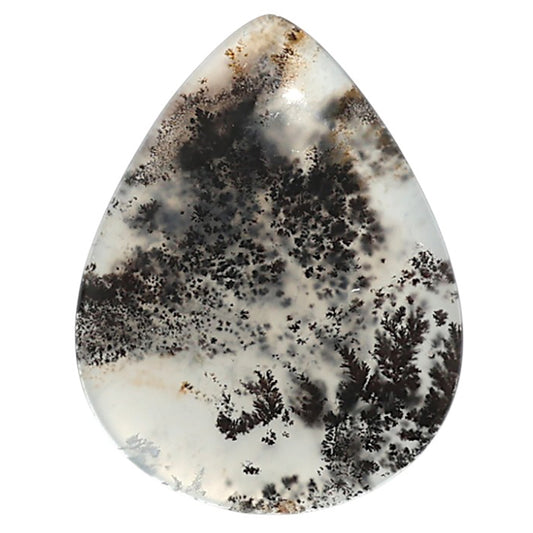 Natural Robinson Ranch Plume Agate 24x30.7x3 mm Pear Shape Polished Gemstone LS99-010005