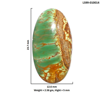 Natural Australian Variscite 12.6x23.7x5 mm Oval Shape Polished Gemstone LS99-010014