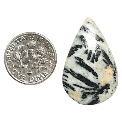 Natural Hornblende 18.6x29.4x4.5 mm Pear Shape Polished Gemstone LS99-010017