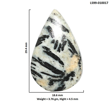 Natural Hornblende 18.6x29.4x4.5 mm Pear Shape Polished Gemstone LS99-010017