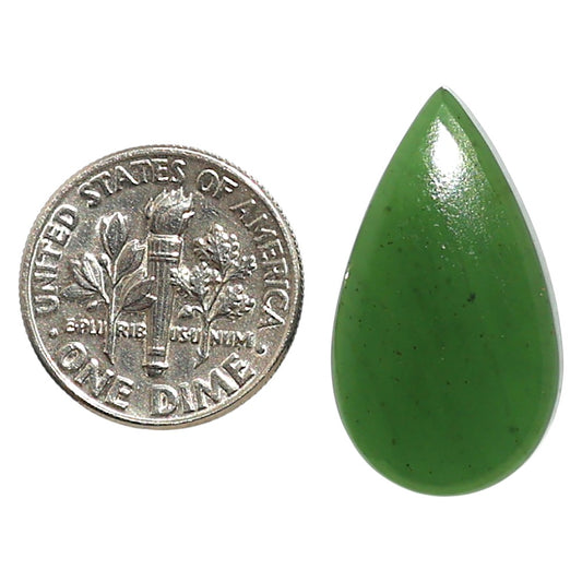 Natural Chrome Chalcedony 14.5x25.5x5 mm Pear Shape Polished Gemstone LS99-010022