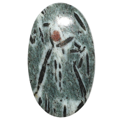 Natural Hornblende 24x40.6x5.3 mm Oval Shape Polished Gemstone LS99-010025