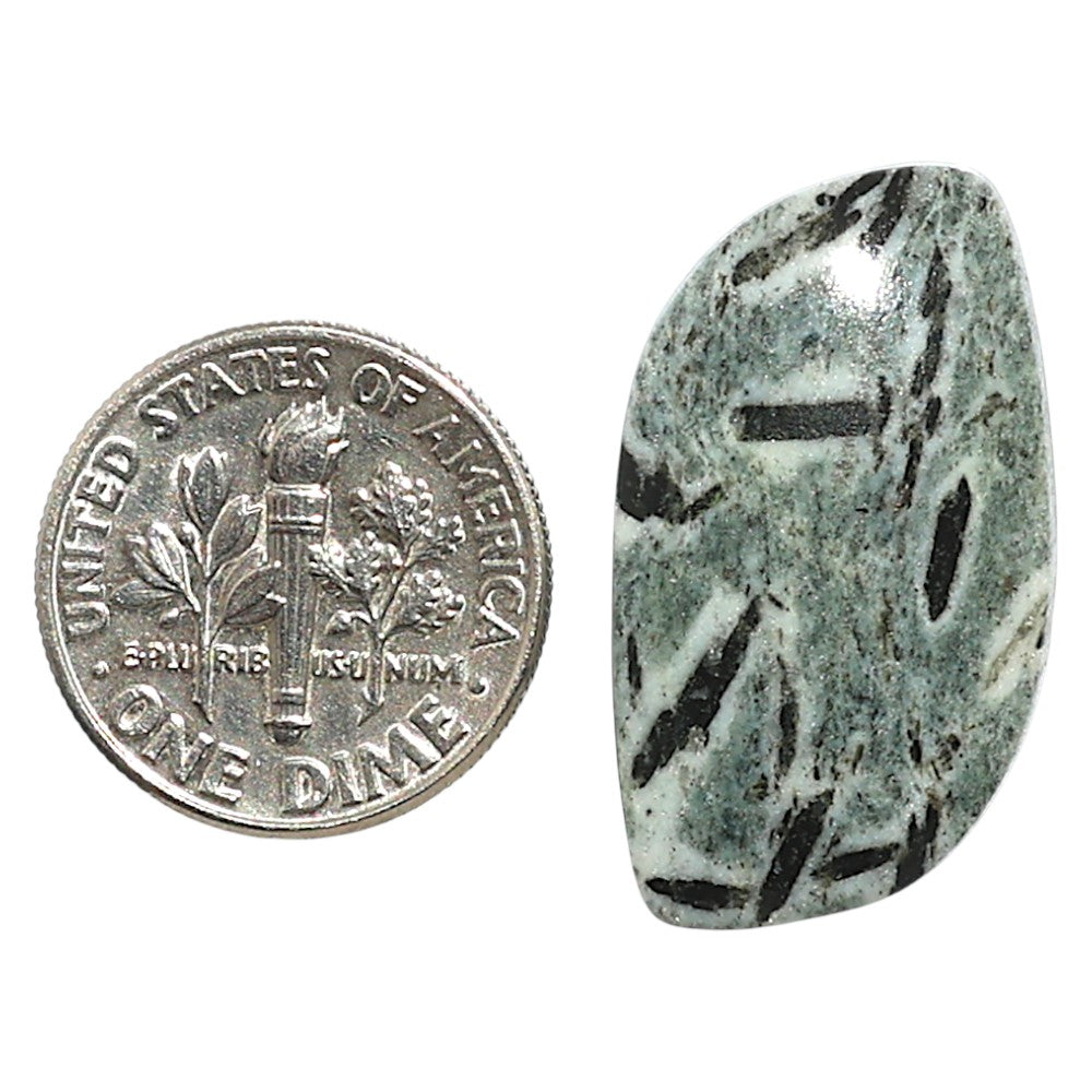 Natural Hornblende 15.2x27.8x5 mm Fancy Shape Polished Gemstone LS99-010028