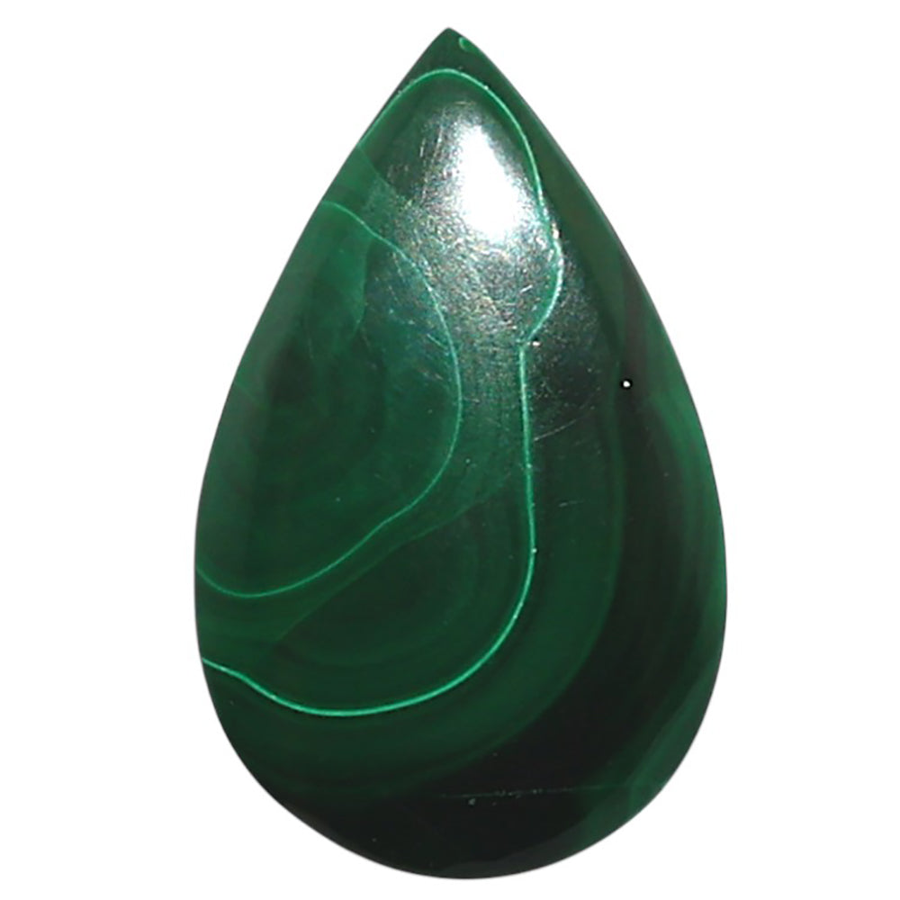 Natural Malachite Eye 18x28.4x5.5 mm Pear Shape Polished Gemstone LS99-010039