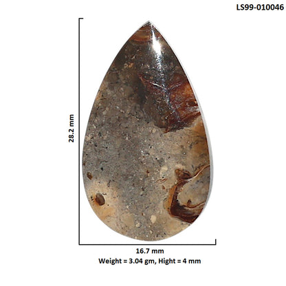 Natural Rock Calcy 16.7x28.2x4 mm Pear Shape Polished Gemstone LS99-010046