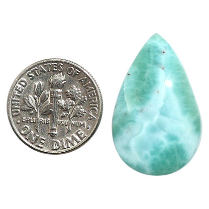 Natural Larimar (Dominican Republic) 16.5x26.15x5.8 mm Pear Shape Polished Gemstone LS99-010048