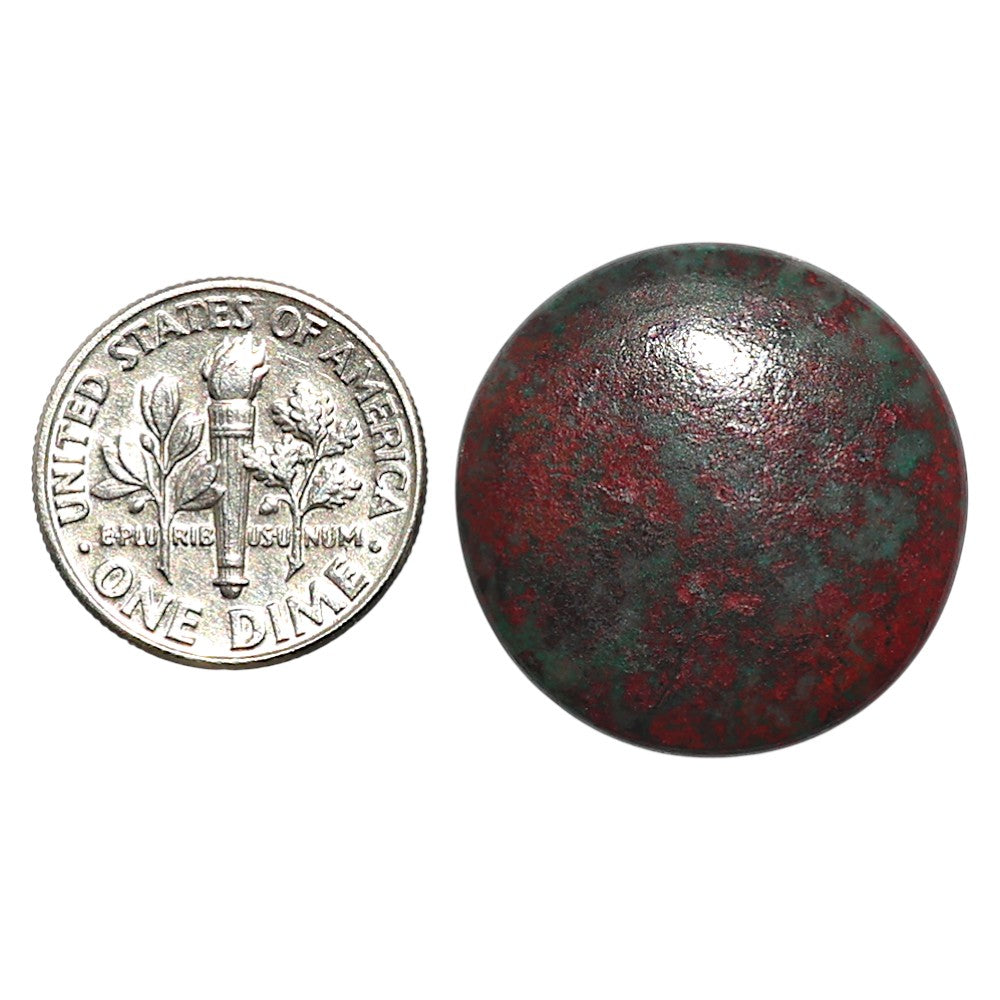 Natural Sonora Sunrise - Cuprite Blood 23.4x23.4x4.5 mm Round Shape Polished Gemstone LS99-010053