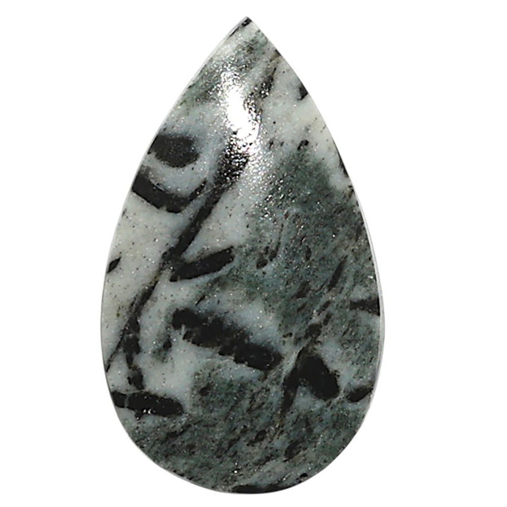 Natural Hornblende 17x28.6x4 mm Pear Shape Polished Gemstone LS99-010054
