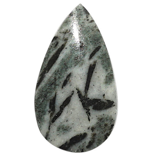 Natural Hornblende 15.1x27x4.5 mm Pear Shape Polished Gemstone LS99-010056