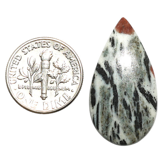 Natural Hornblende 15.8x29.6x4.5 mm Pear Shape Polished Gemstone LS99-010061