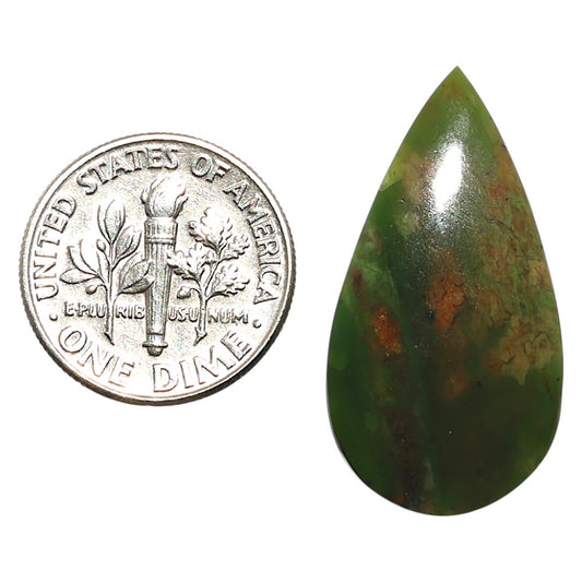 Natural Chrome Chalcedony 15.5x29.3x4.5 mm Pear Shape Polished Gemstone LS99-010062