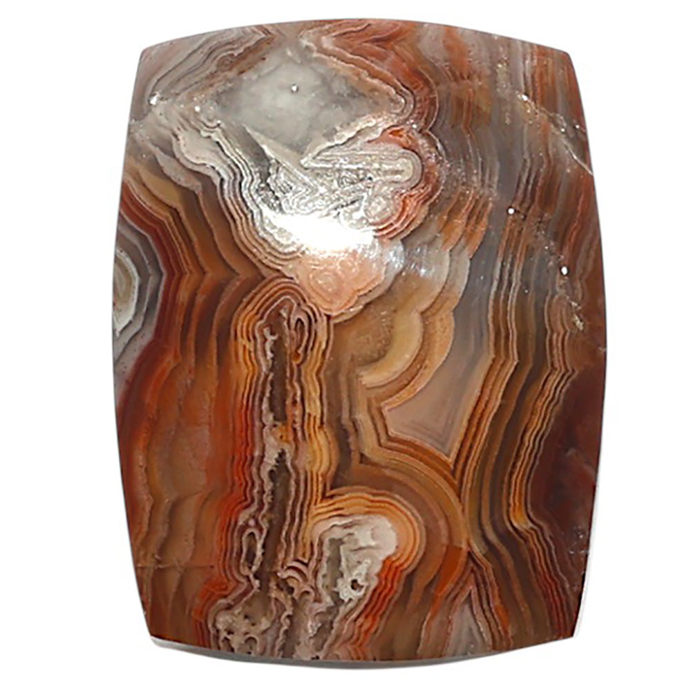 Natural Laguna Lace Agate 17.3x22.6x6.4 mm Cushion Shape Polished Gemstone LS99-010064