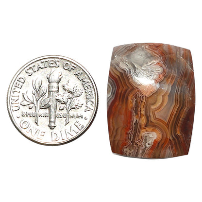 Natural Laguna Lace Agate 17.3x22.6x6.4 mm Cushion Shape Polished Gemstone LS99-010064