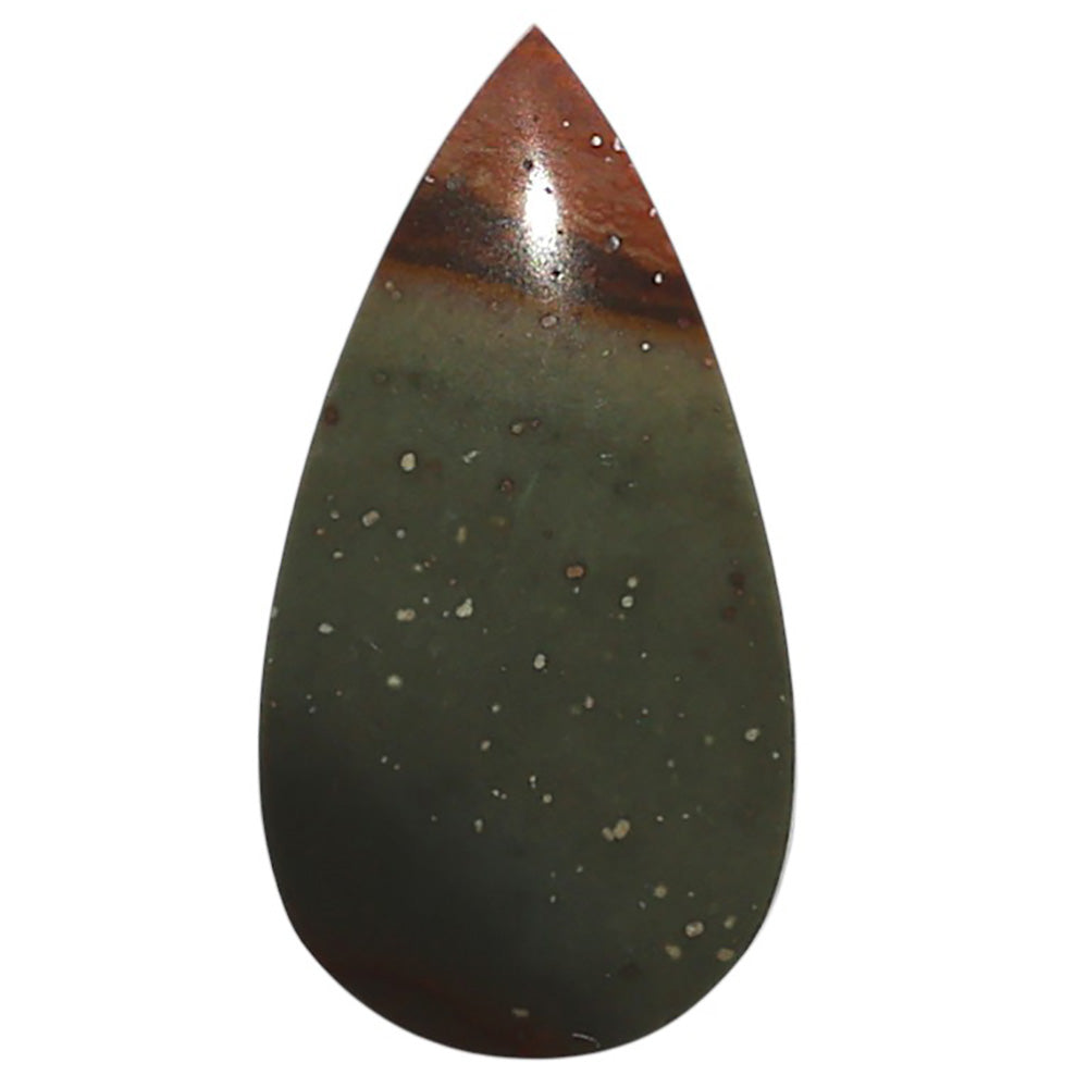 Natural Polygram Jasper 13.1x25x4 mm Pear Shape Polished Gemstone LS99-010088