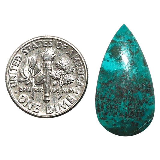 Natural Shattuckite 13x24.4x5 mm Pear Shape Polished Gemstone LS99-010091