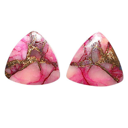 Natural Kingman Pink Dahlia Turquoise 15x15x2 mm Fancy Shape Polished Gemstone LS99-010097