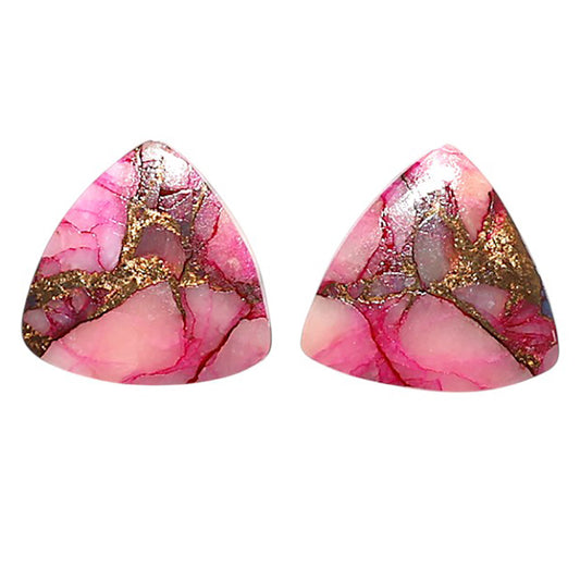 Natural Kingman Pink Dahlia Turquoise 15x15x2 mm Fancy Shape Polished Gemstone LS99-010097