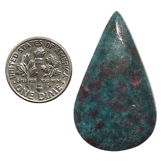 Natural Ruby-In-Kyanite 22.2x37.3x6 mm Pear Shape Polished Gemstone LS99-010265