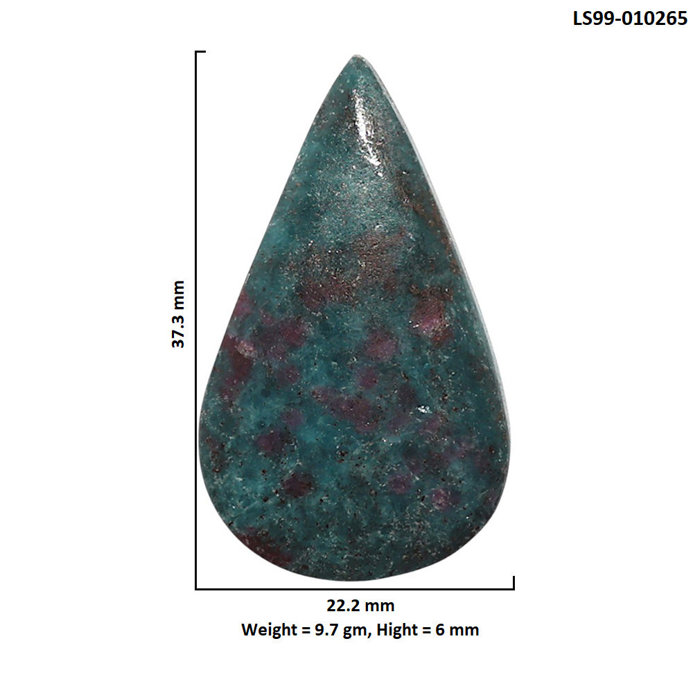 Natural Ruby-In-Kyanite 22.2x37.3x6 mm Pear Shape Polished Gemstone LS99-010265