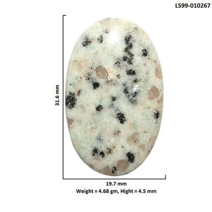 Natural Sesame Jasper 19.7x31.6x4.5 mm Oval Shape Polished Gemstone LS99-010267