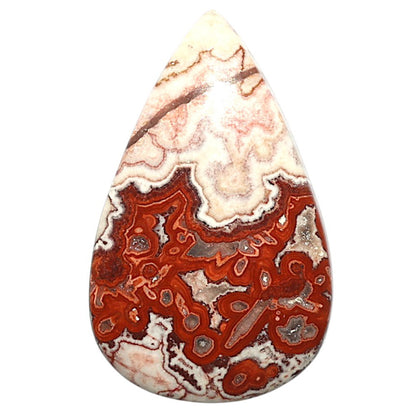 Natural Rosetta Picture Jasper 23.4x37.7x6 mm Pear Shape Polished Gemstone LS99-010268