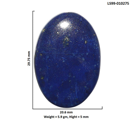 Natural Lapis Lazuli 20.6x29.75x5 mm Oval Shape Polished Gemstone LS99-010275