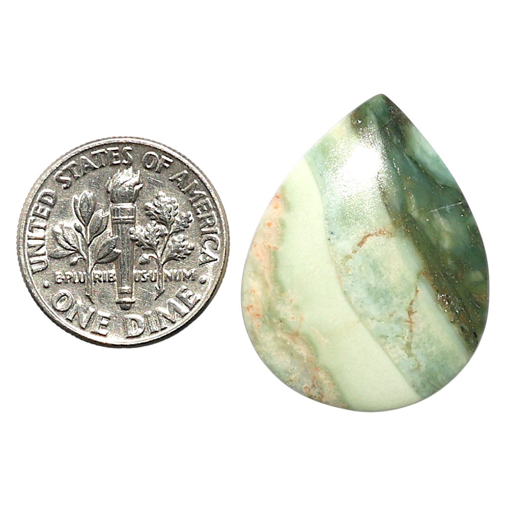 Natural Saturn Chalcedony 20.8x26.6x4.7 mm Pear Shape Polished Gemstone LS99-010276