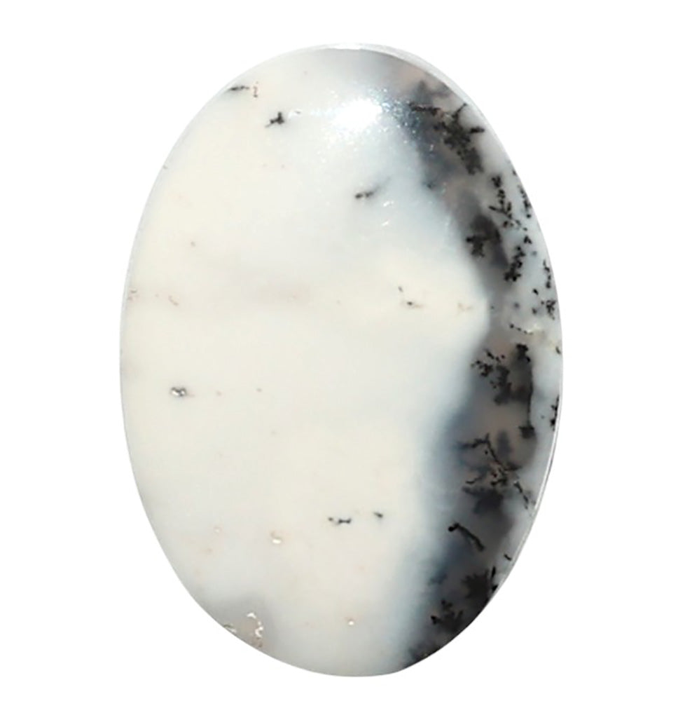 Natural Merlinite Dendritic Opal 14.8x21x5 mm Oval Shape Polished Gemstone LS99-010277