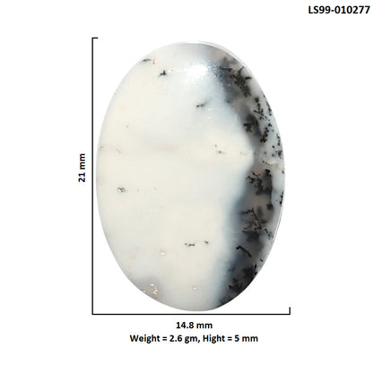 Natural Merlinite Dendritic Opal 14.8x21x5 mm Oval Shape Polished Gemstone LS99-010277
