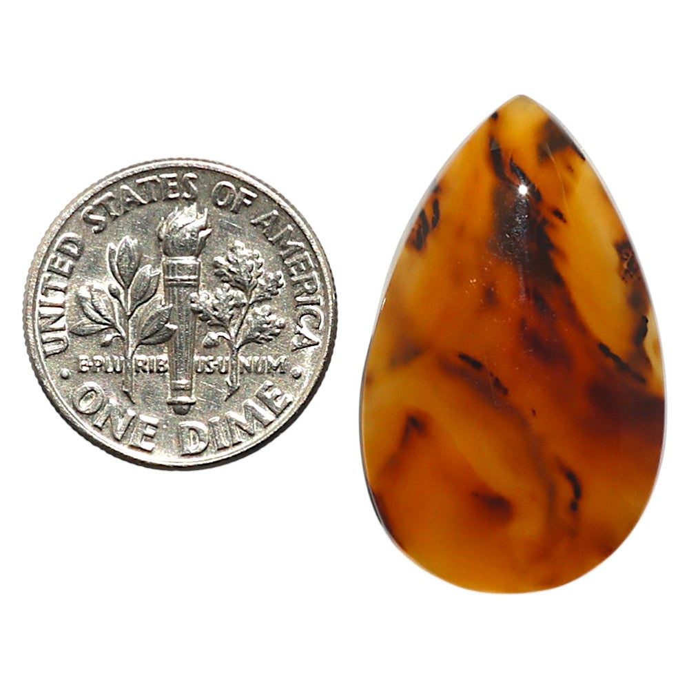 Natural Montana Agate 17.6x28.5x5 mm Pear Shape Polished Gemstone LS99-010279